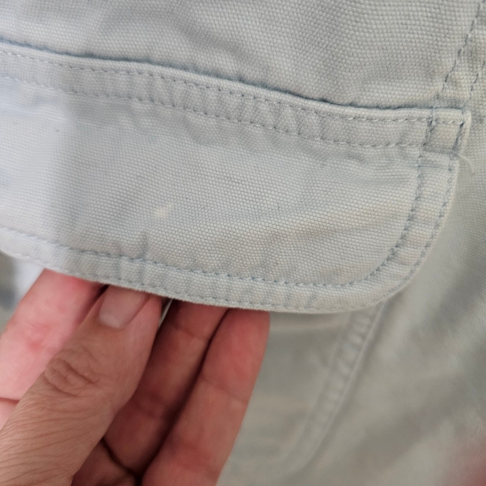 Lands End‎ Blue Barn Jacket Corduroy Collar Flannel Lined Womens 2XL Chore Coat - Picture 4 of 12